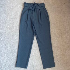 Paper bag style dress pants